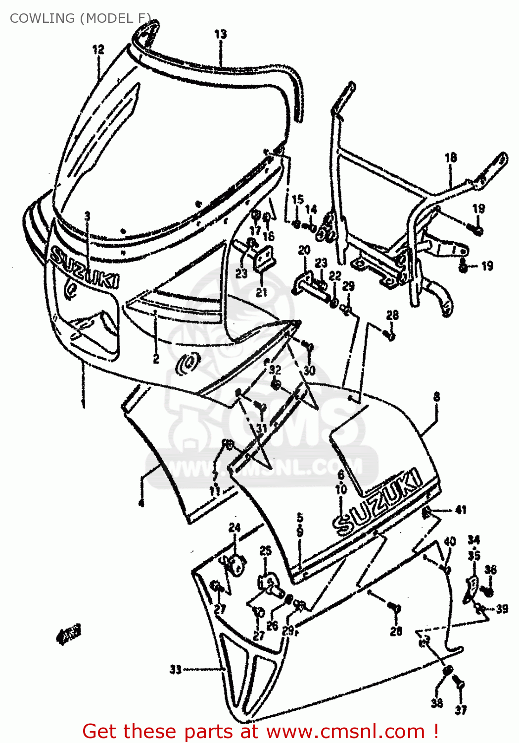 COWLING (MODEL F) RG80 1991 (M) FRANCE GERMANY (E04 E22)