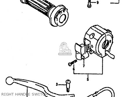 RIGHT HANDLE SWITCH - RG80 1991 (M) FRANCE GERMANY (E04 E22)