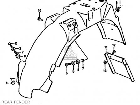 REAR FENDER - RG80 1991 (M) FRANCE GERMANY (E04 E22)