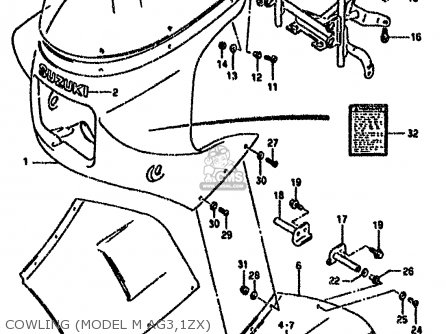 COWLING (MODEL M AG3,1ZX) - RG80 1991 (M) FRANCE GERMANY (E04 E22)