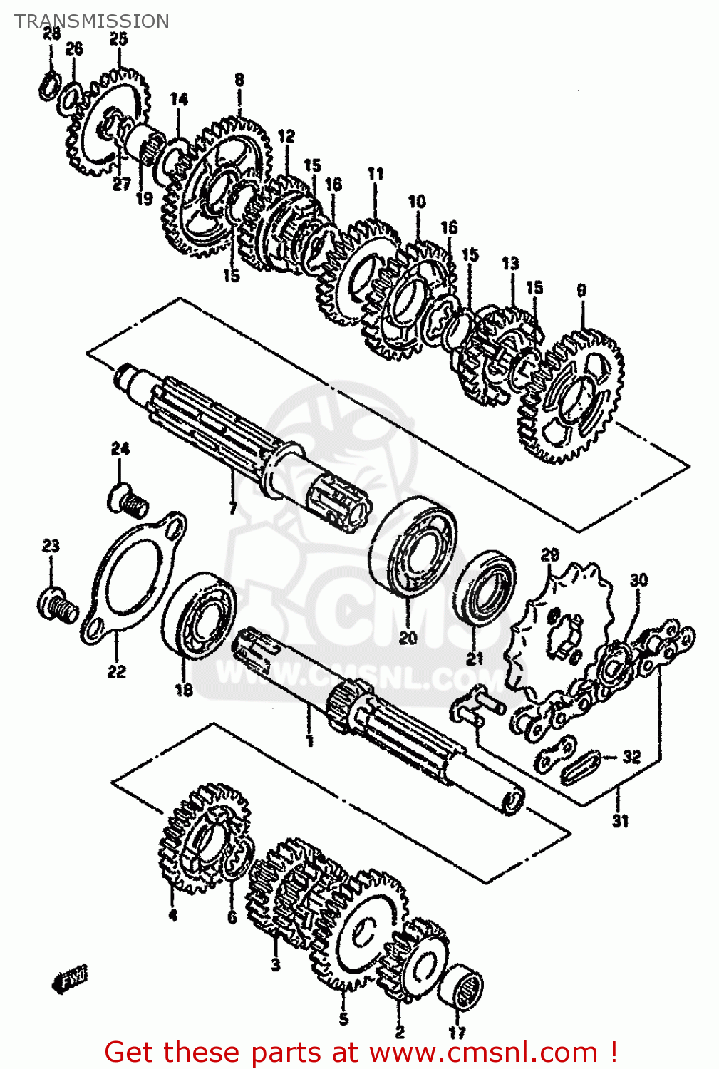 TRANSMISSION RG80C 1985 (F) FRANCE GERMANY (E04 E22)
