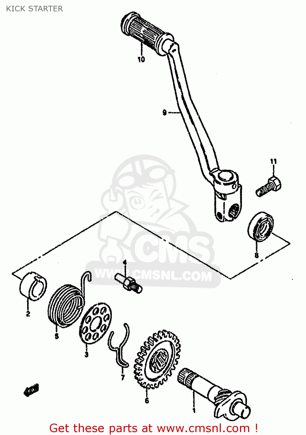 KICK STARTER RG80C 1985 (F) FRANCE GERMANY (E04 E22)