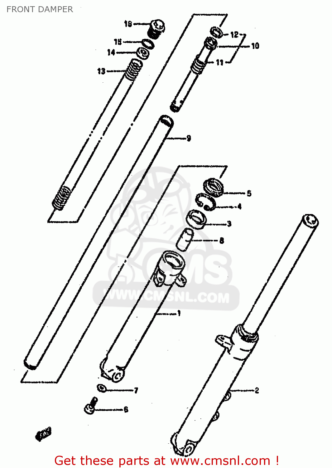 FRONT DAMPER RG80C 1985 (F) FRANCE GERMANY (E04 E22)