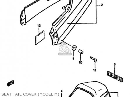 SEAT TAIL COVER (MODEL M) - RG80C 1985 (F) FRANCE GERMANY (E04 E22)