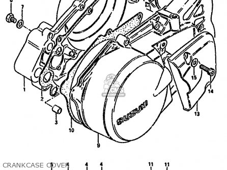 CRANKCASE COVER - RG80C 1985 (F) FRANCE GERMANY (E04 E22)