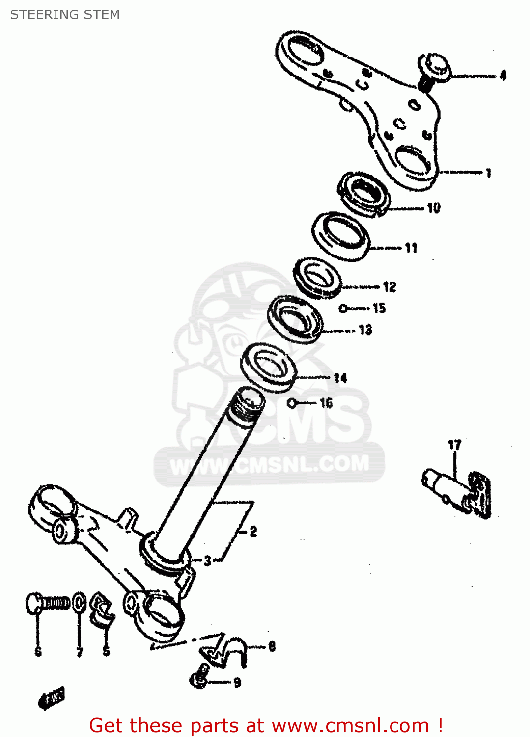 STEERING STEM RG80C 1987 (H) FRANCE GERMANY (E04 E22)