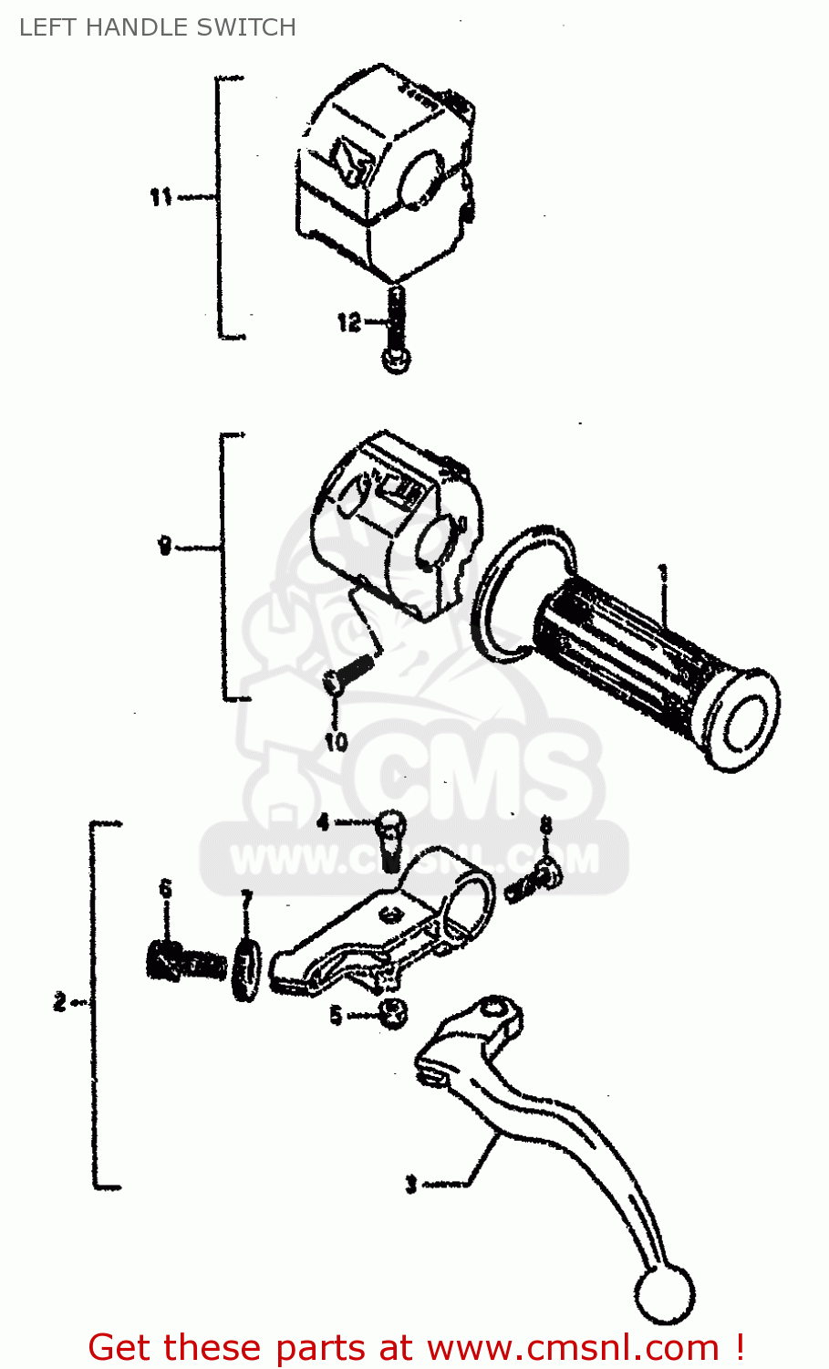 LEFT HANDLE SWITCH RG80C 1987 (H) FRANCE GERMANY (E04 E22)