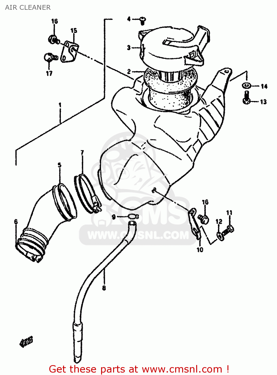 AIR CLEANER RG80C 1987 (H) FRANCE GERMANY (E04 E22)