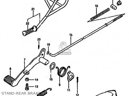 STAND-REAR BRAKE - RG80C 1987 (H) FRANCE GERMANY (E04 E22)