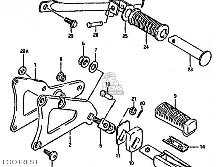 FOOTREST - RG80C 1987 (H) FRANCE GERMANY (E04 E22)