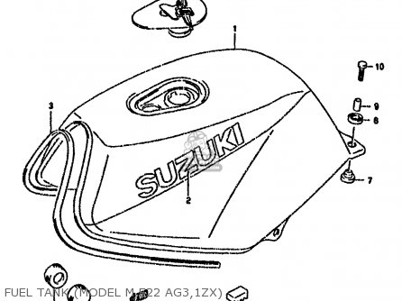 FUEL TANK (MODEL M E22 AG3,1ZX) - RG80C 1987 (H) FRANCE GERMANY (E04 E22)