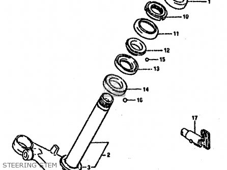 STEERING STEM - RG80C 1987 (H) FRANCE GERMANY (E04 E22)