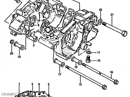 CRANKCASE - RG80C 1987 (H) FRANCE GERMANY (E04 E22)