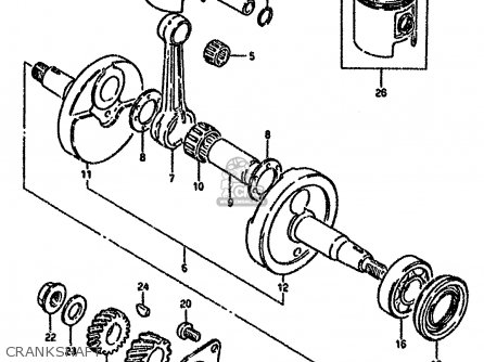 CRANKSHAFT - RG80C 1987 (H) FRANCE GERMANY (E04 E22)