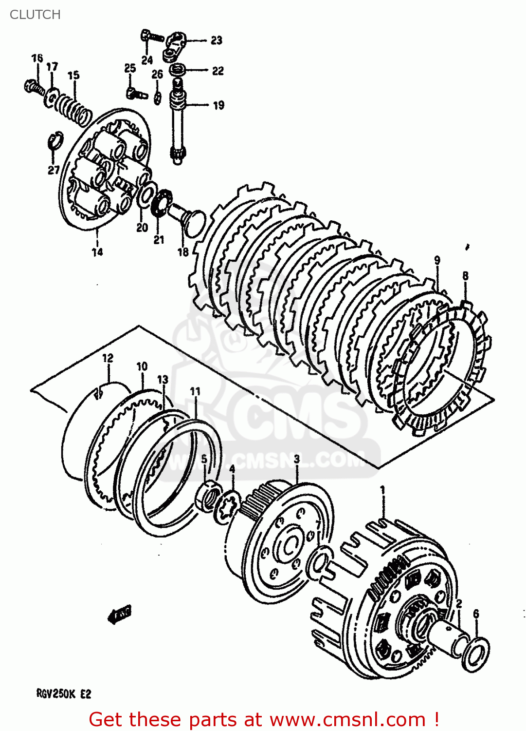 CLUTCH RGV250 1989 (K) (E02 E04 E21 E24 E34)