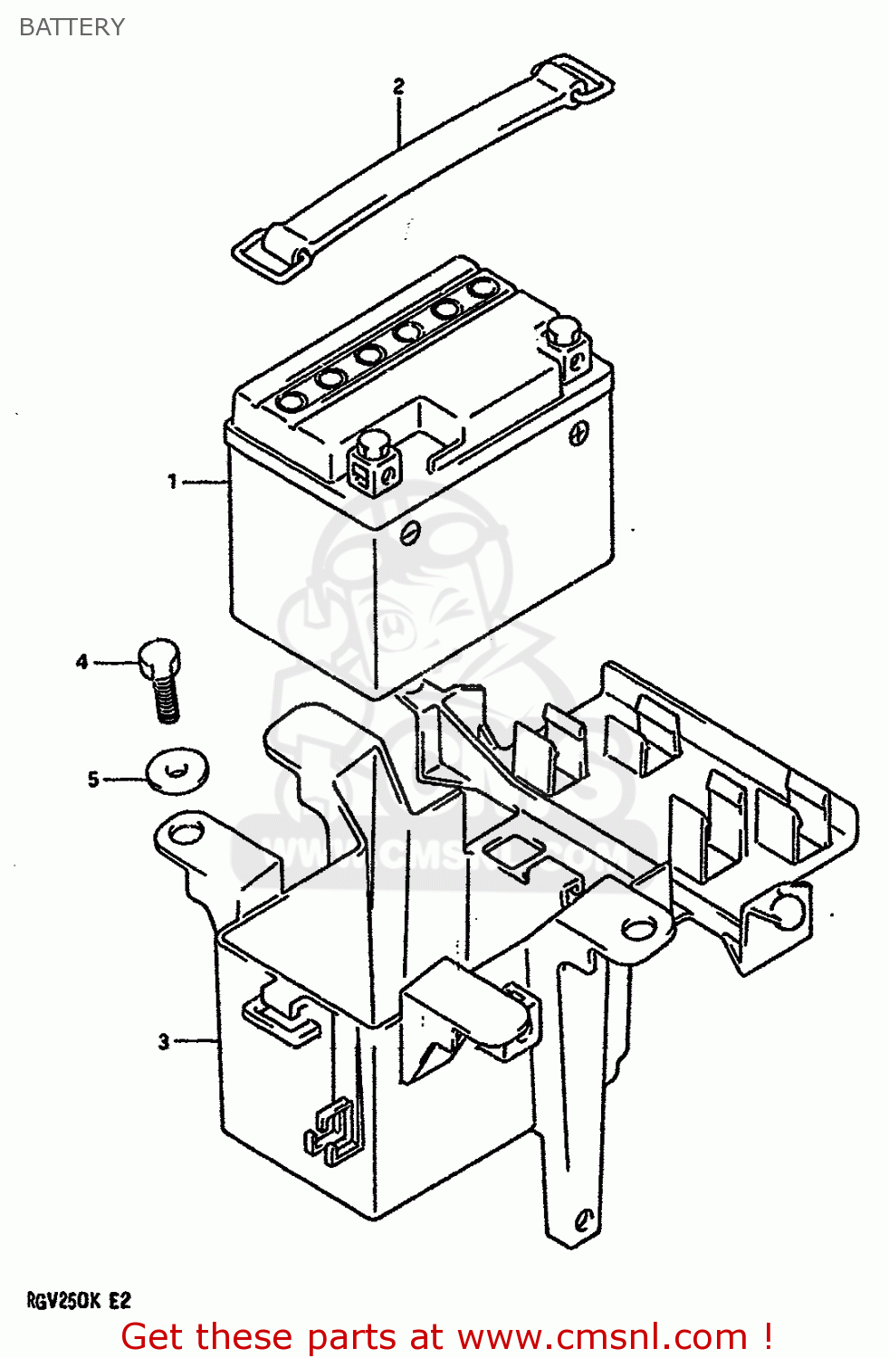 BATTERY RGV250 1989 (K) (E02 E04 E21 E24 E34)