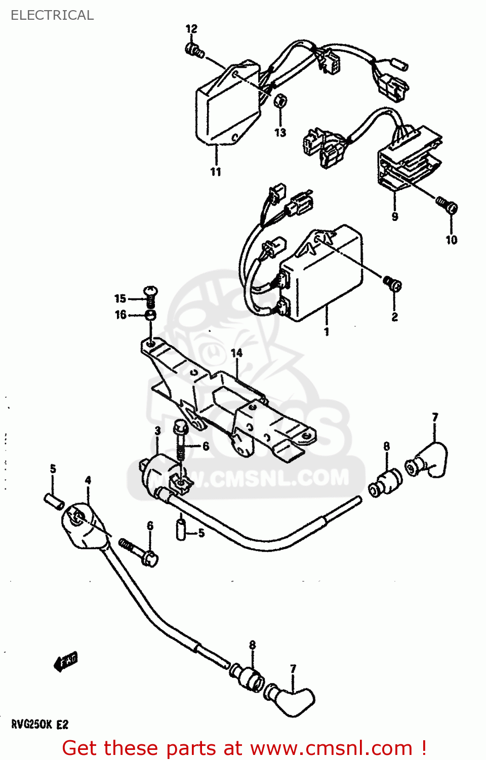 ELECTRICAL RGV250 1989 (K) (E02 E04 E21 E24 E34)