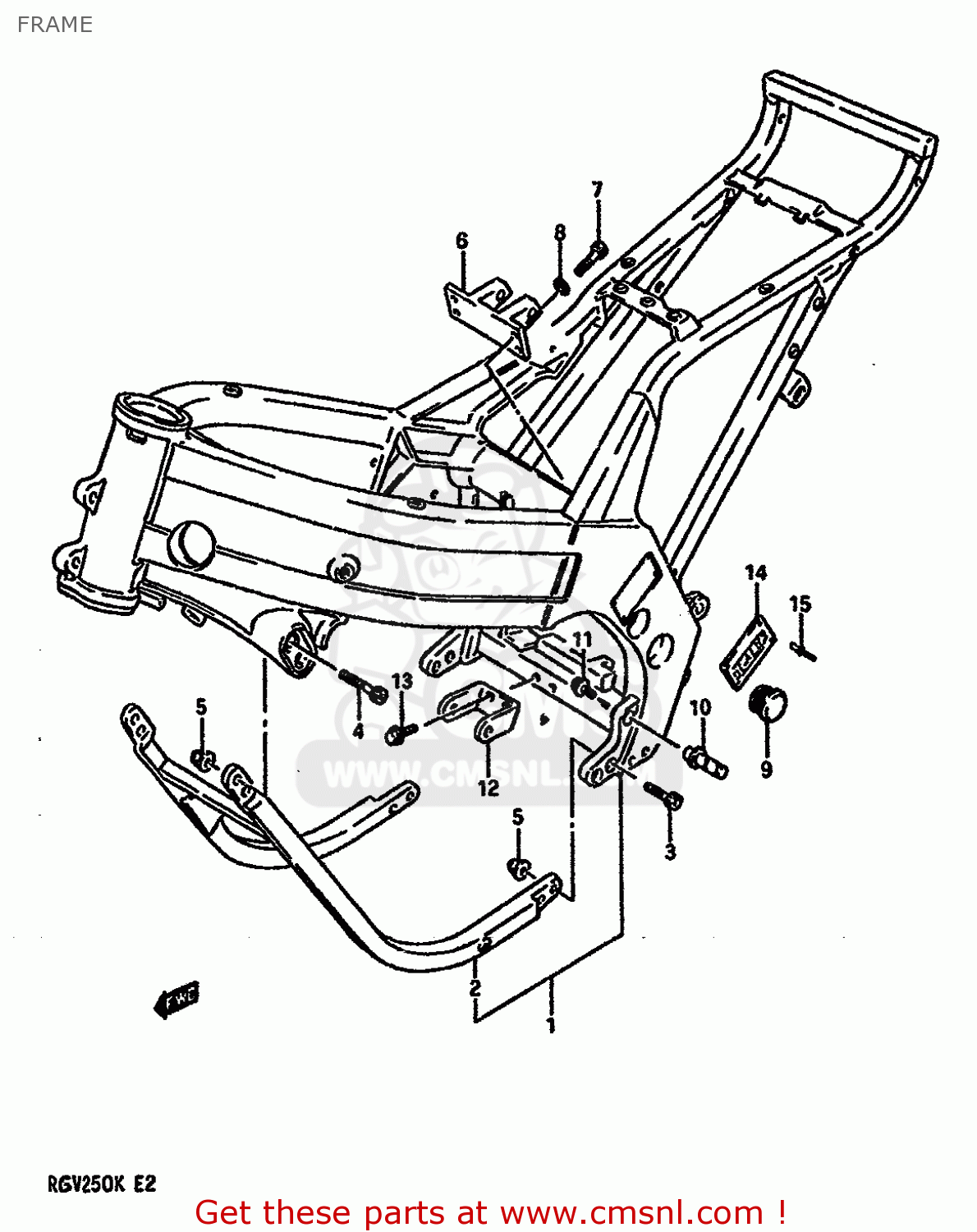 FRAME RGV250 1989 (K) (E02 E04 E21 E24 E34)