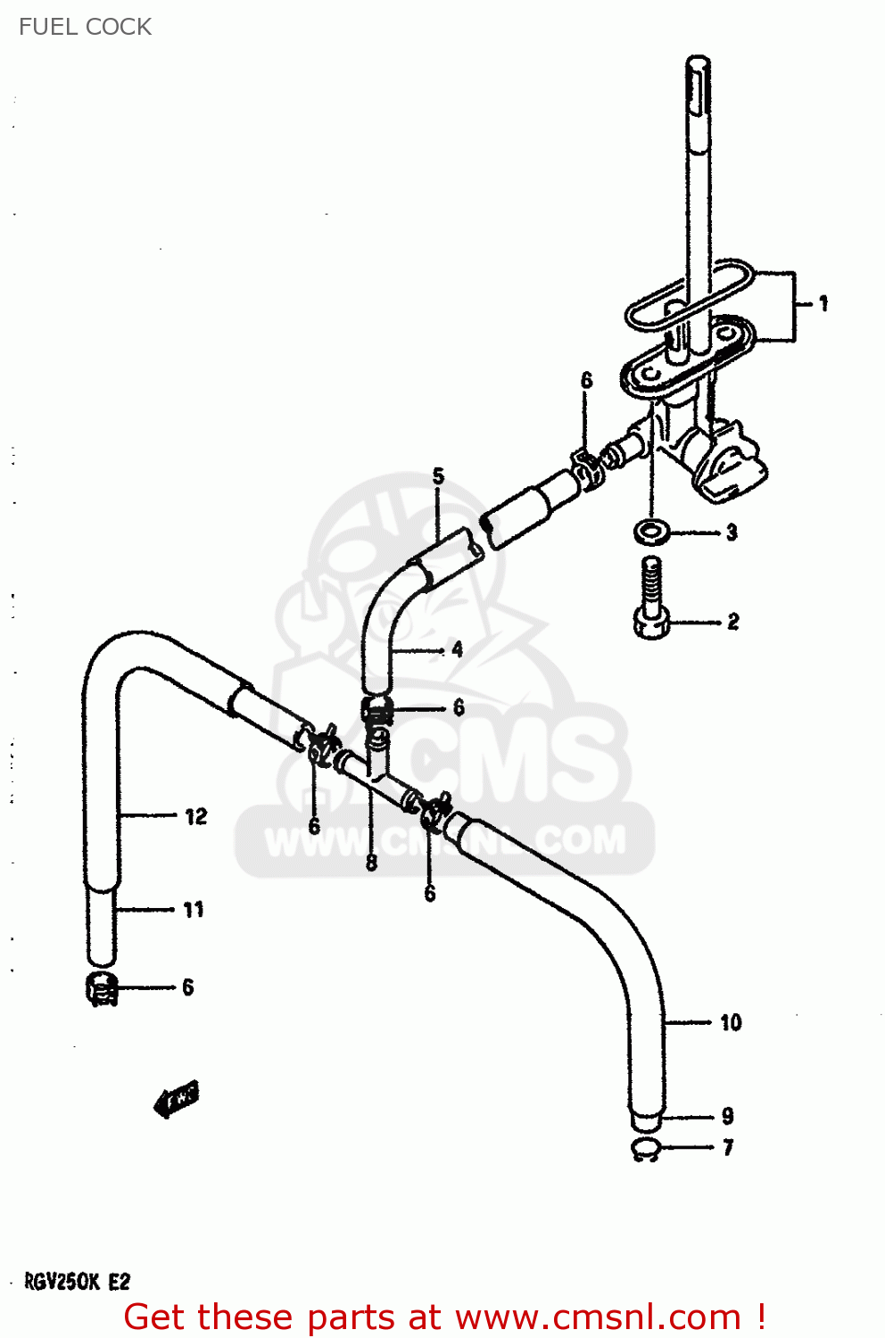 FUEL COCK RGV250 1989 (K) (E02 E04 E21 E24 E34)