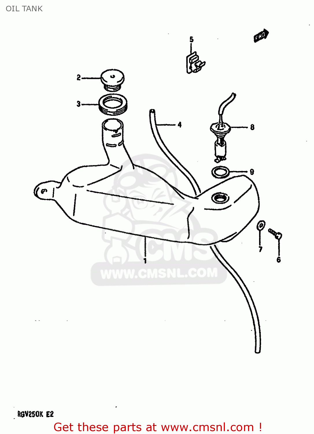 OIL TANK RGV250 1989 (K) (E02 E04 E21 E24 E34)