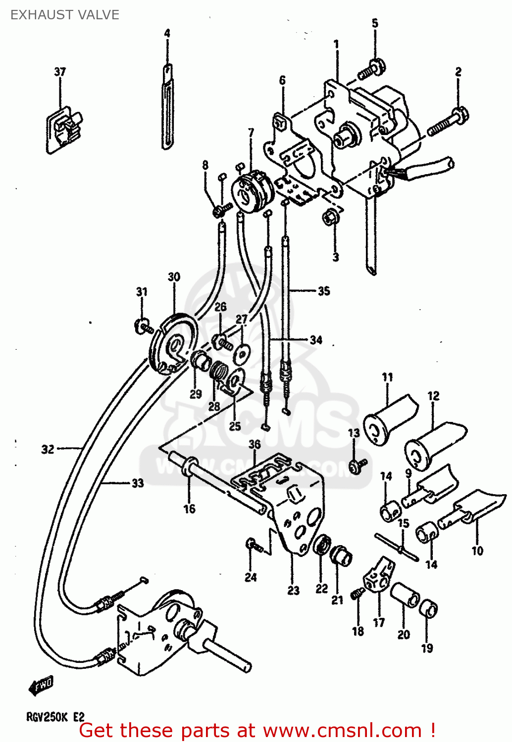 EXHAUST VALVE RGV250 1989 (K) (E02 E04 E21 E24 E34)