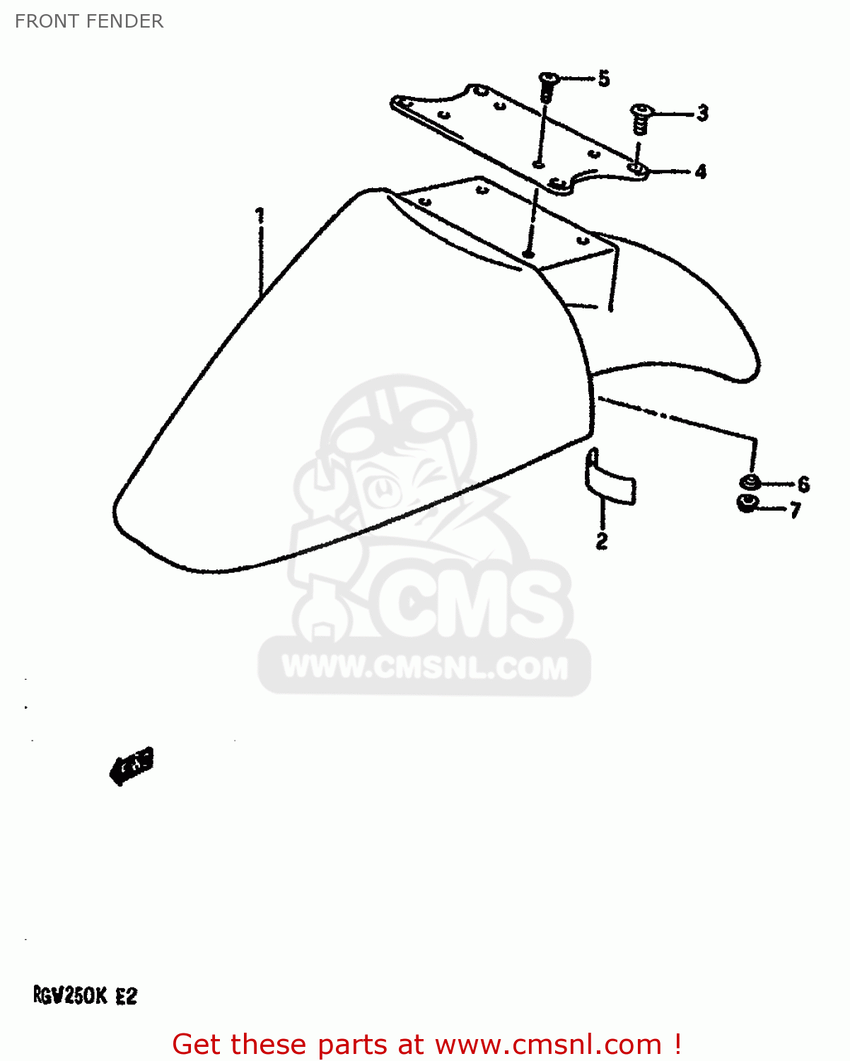 FRONT FENDER RGV250 1989 (K) (E02 E04 E21 E24 E34)