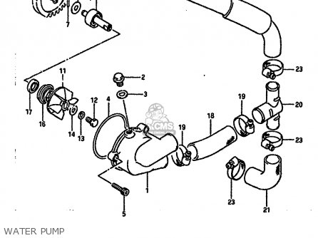 WATER PUMP - RGV250 1989 (K) (E02 E04 E21 E24 E34)