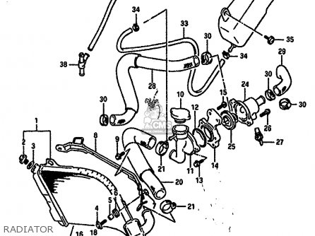 RADIATOR - RGV250 1989 (K) (E02 E04 E21 E24 E34)