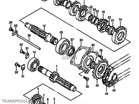 TRANSMISSION - RGV250 1989 (K) (E02 E04 E21 E24 E34)