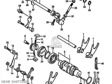 GEAR SHIFTING - RGV250 1989 (K) (E02 E04 E21 E24 E34)