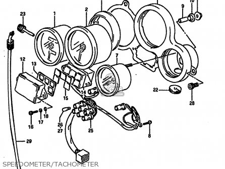 SPEEDOMETER/TACHOMETER - RGV250 1989 (K) (E02 E04 E21 E24 E34)