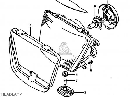 HEADLAMP - RGV250 1989 (K) (E02 E04 E21 E24 E34)