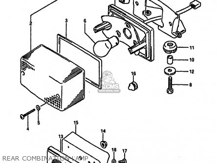 REAR COMBINATION LAMP - RGV250 1989 (K) (E02 E04 E21 E24 E34)