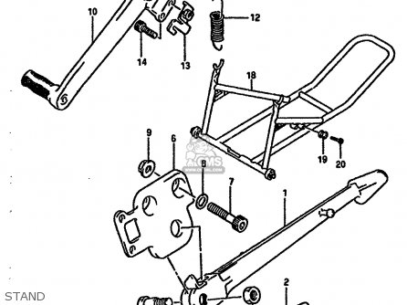 STAND - RGV250 1989 (K) (E02 E04 E21 E24 E34)
