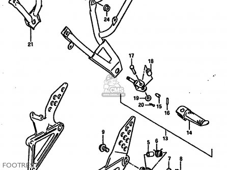 FOOTREST - RGV250 1989 (K) (E02 E04 E21 E24 E34)