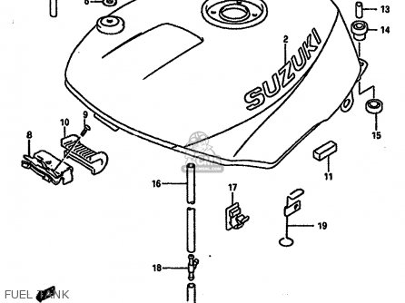 FUEL TANK - RGV250 1989 (K) (E02 E04 E21 E24 E34)