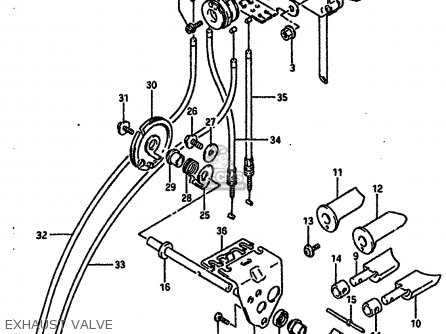 EXHAUST VALVE - RGV250 1989 (K) (E02 E04 E21 E24 E34)