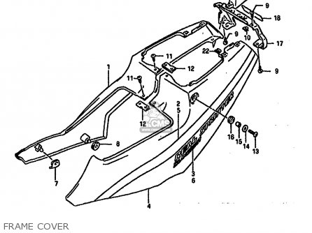 FRAME COVER - RGV250 1989 (K) (E02 E04 E21 E24 E34)