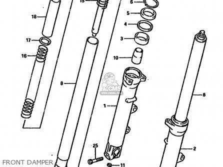 FRONT DAMPER - RGV250 1989 (K) (E02 E04 E21 E24 E34)