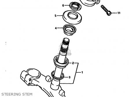 STEERING STEM - RGV250 1989 (K) (E02 E04 E21 E24 E34)