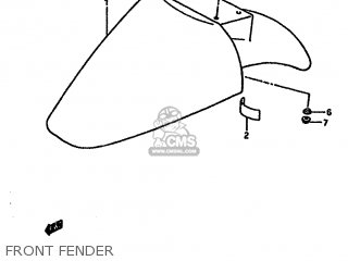 FRONT FENDER - RGV250 1989 (K) (E02 E04 E21 E24 E34)