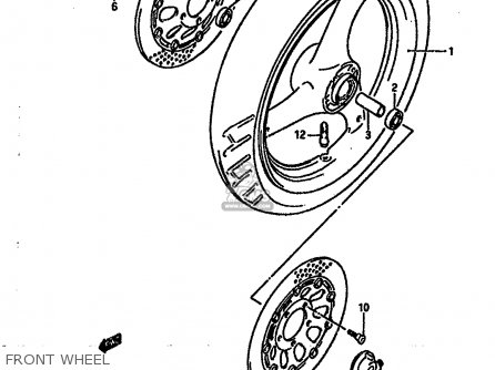 FRONT WHEEL - RGV250 1989 (K) (E02 E04 E21 E24 E34)