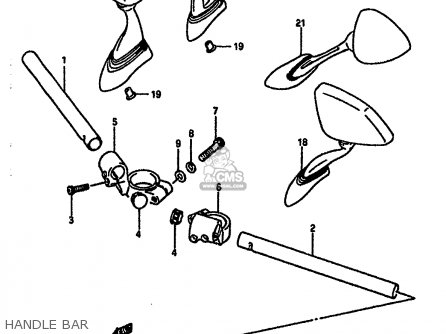 HANDLE BAR - RGV250 1989 (K) (E02 E04 E21 E24 E34)