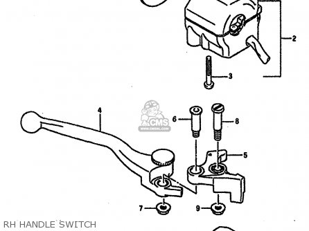 RH HANDLE SWITCH - RGV250 1989 (K) (E02 E04 E21 E24 E34)