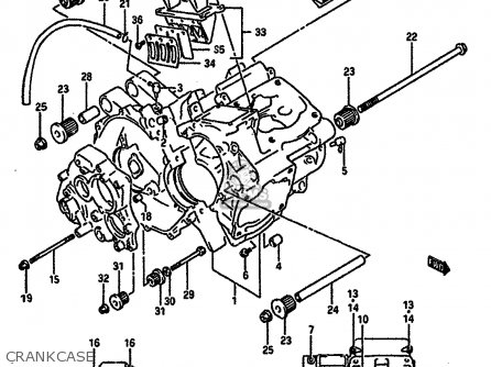 CRANKCASE - RGV250 1989 (K) (E02 E04 E21 E24 E34)