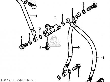 FRONT BRAKE HOSE - RGV250 1989 (K) (E02 E04 E21 E24 E34)