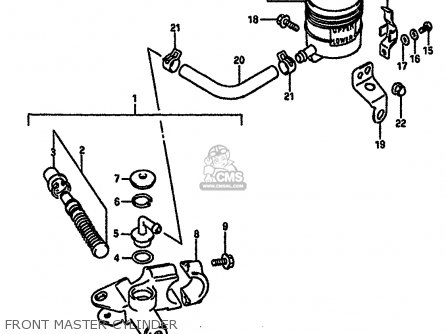FRONT MASTER CYLINDER - RGV250 1989 (K) (E02 E04 E21 E24 E34)