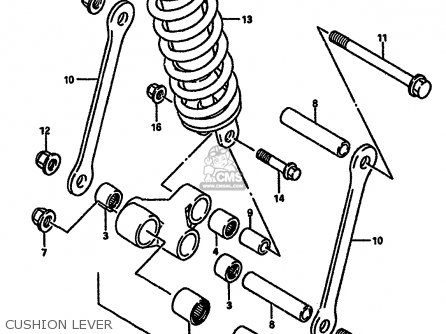CUSHION LEVER - RGV250 1989 (K) (E02 E04 E21 E24 E34)