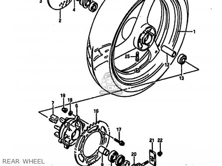 REAR WHEEL - RGV250 1989 (K) (E02 E04 E21 E24 E34)