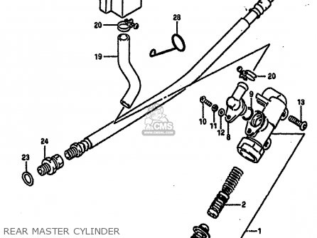 REAR MASTER CYLINDER - RGV250 1989 (K) (E02 E04 E21 E24 E34)